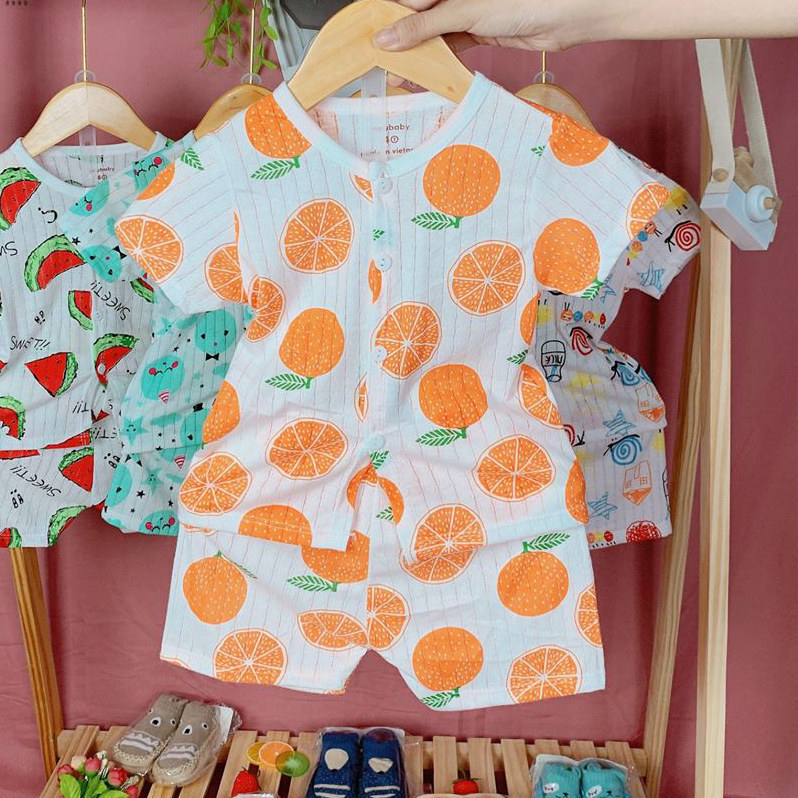Bộ cotton giấy siêu mát cho bé 4-16kg