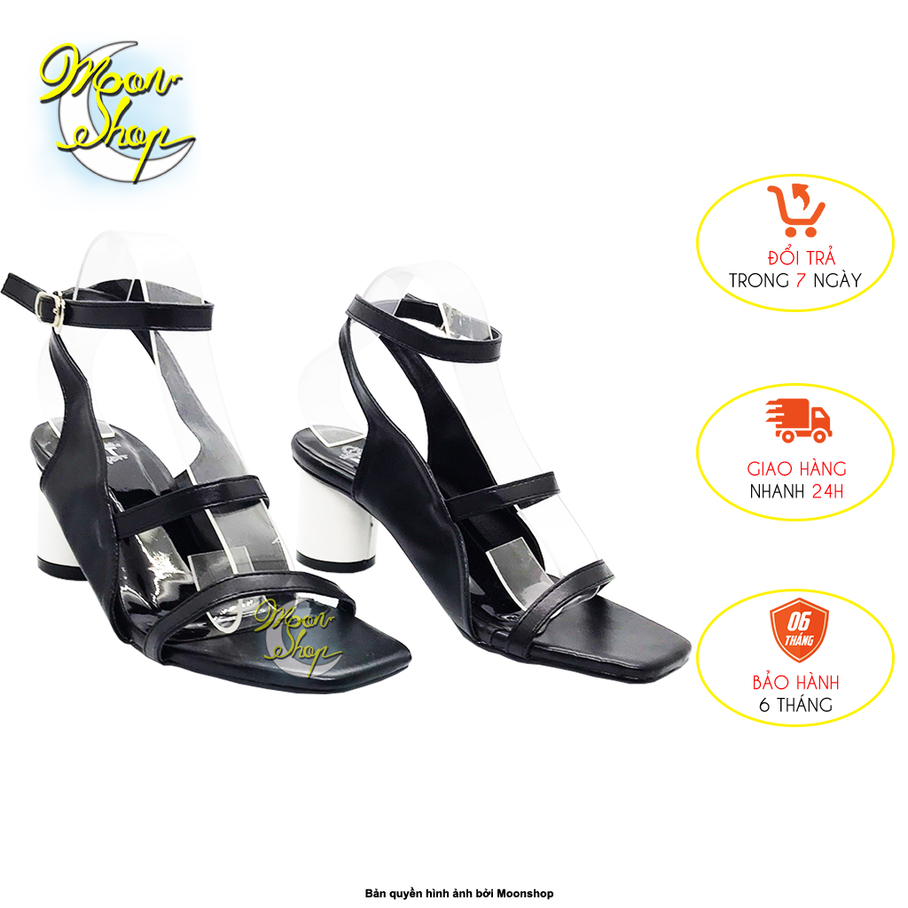 Giày nữ cao gót đẹp 5p màu đen da mềm siêu xinh quyến rũ dành cho chị em văn phòng - 211