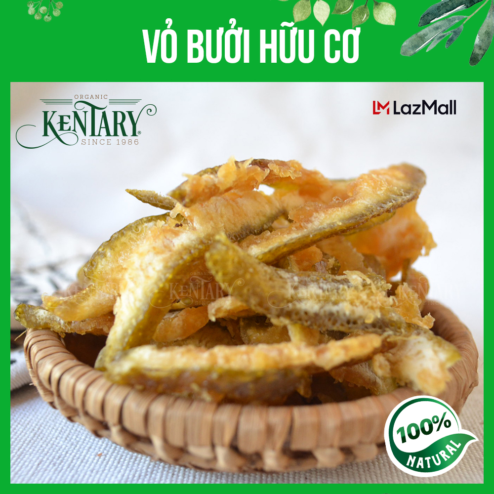 Vỏ bưởi sấy mật ong Kentary 250gr, vị chua ngọt nhẹ nhàng - Làm đẹp da, giảm cân, tăng sức đề kháng, tốt cho họng - đồ ăn vặt