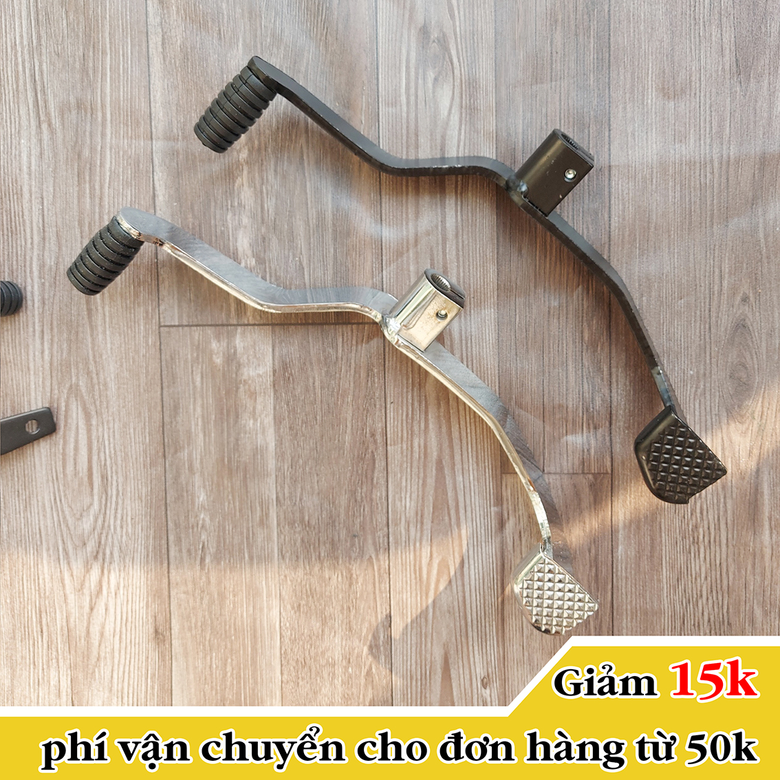 Cần số 2 chiều exciter 150 2015 trở đi xi inox & sơn tĩnh điện