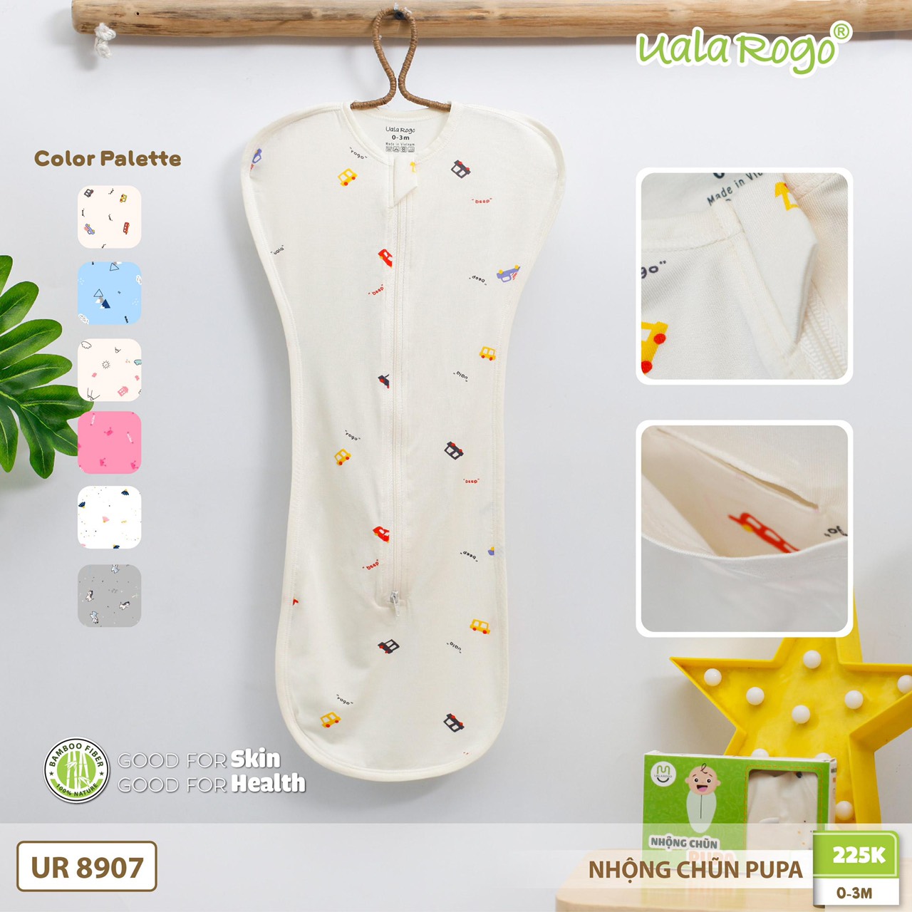 ủ kén sợi tre uala rogo - nhộng chũn pupa