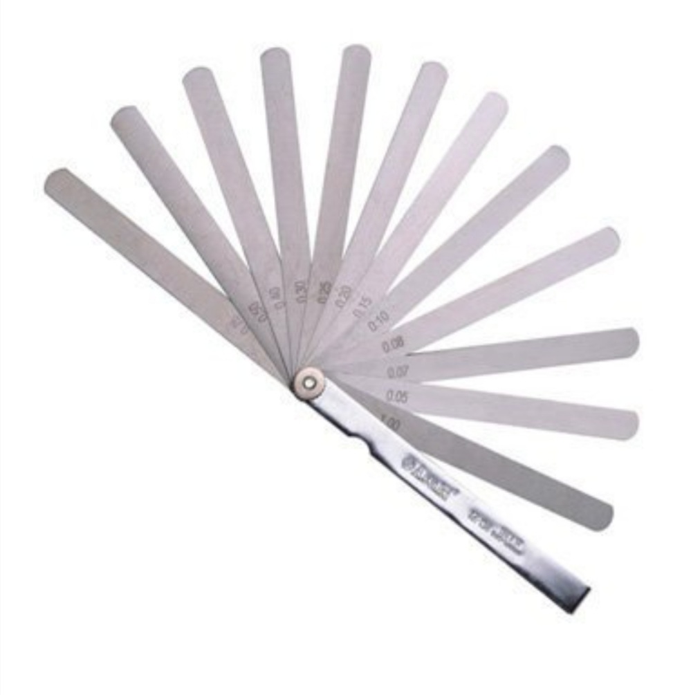 Thước căn lá - thước đo khe hở 14 lá 0.05-1.00mm asaki ak-136 100mm - hàng chính hãng