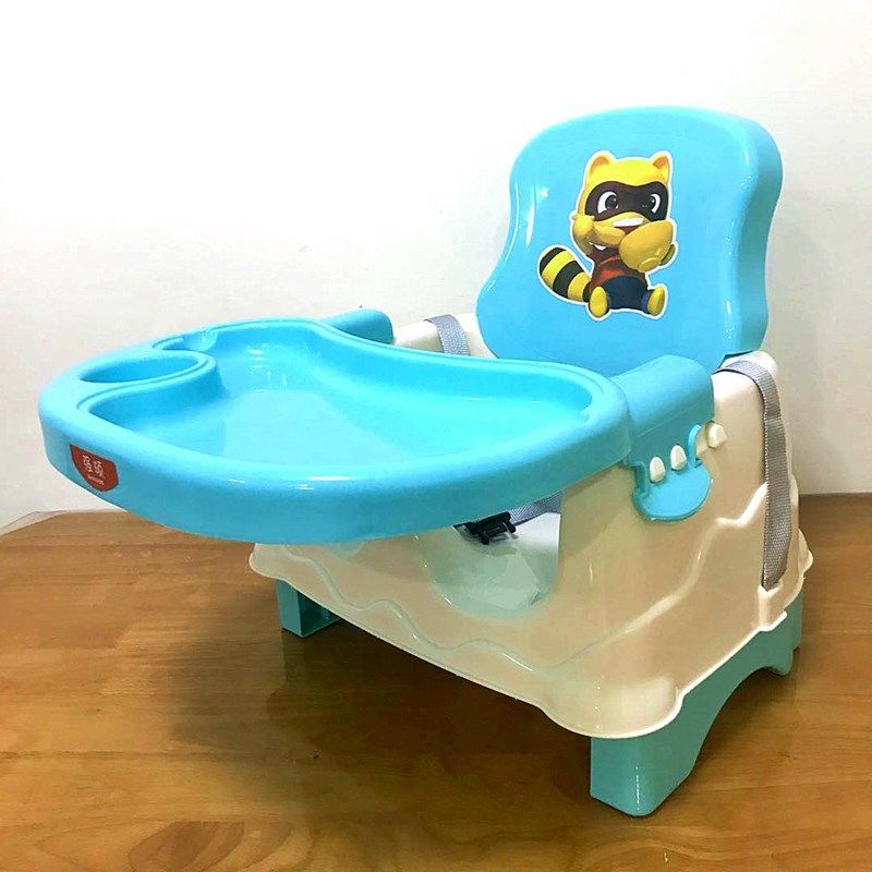 Ghế ăn dặm Bonbebe - ghế ngồi ăn cho bé gấp gọn tích hợp khay giấy ăn (ẢNH THẬT)