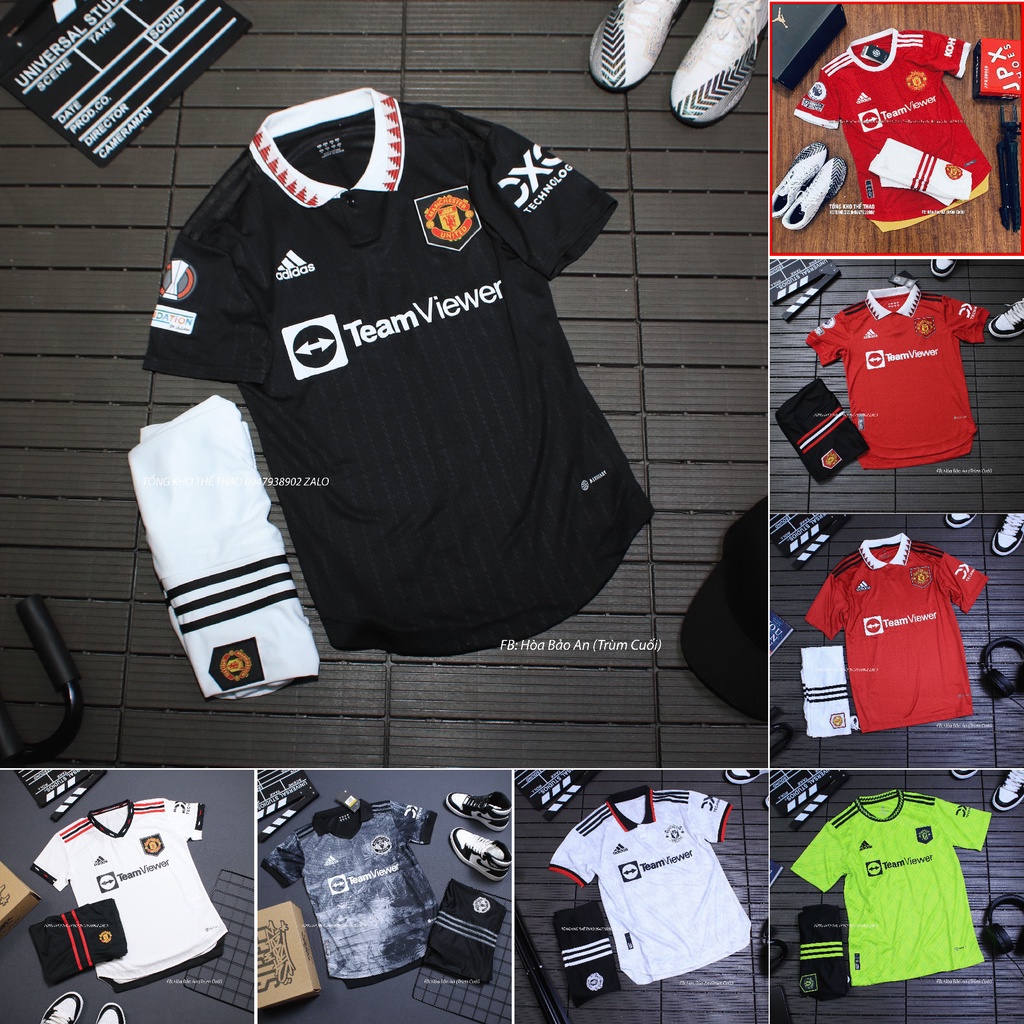 Áo bóng đá clb manchester 21/22- vải thái chuẩn áo đấu mu mùa giải 2022/23 phom 43-90kg