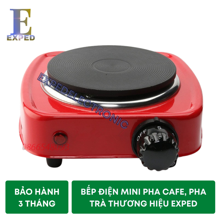 Bếp điện mini pha cafe, pha trà công suất 500W sơn tĩnh điện siêu đẹp thương hiệu EXPED