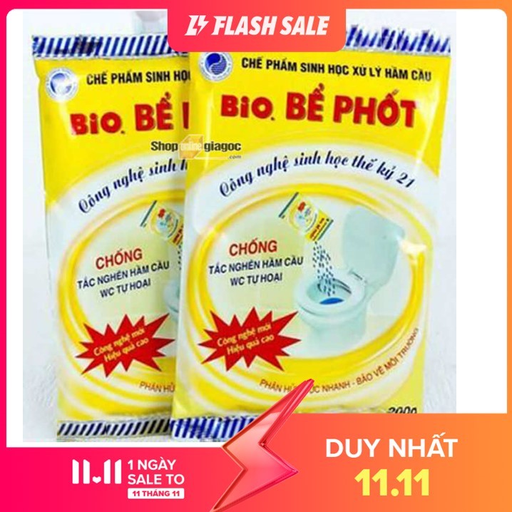 Men xử lý bể phốt Bio gói 200g, 250g combo nhiều gói, chống đầy, chống tắc, khử mùi bể phốt dân sinh, bể phốt tòa nhà