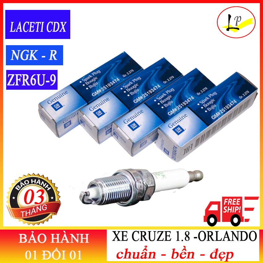 [ combo 4] BUGI XE CHEVROLET CRUZE MÁY 1.8, XE ORLANDO, LACETI NHẬP MÃ 25193474 | chuẩn - xịn - bền| bugi xe cruze, bugi xe laceti nhập, bugi xe chevrolet orlando, bugi,bugi ô tô, bugi ngk, bugi denso,phụ tùng gm, xe cruze, xe laceti