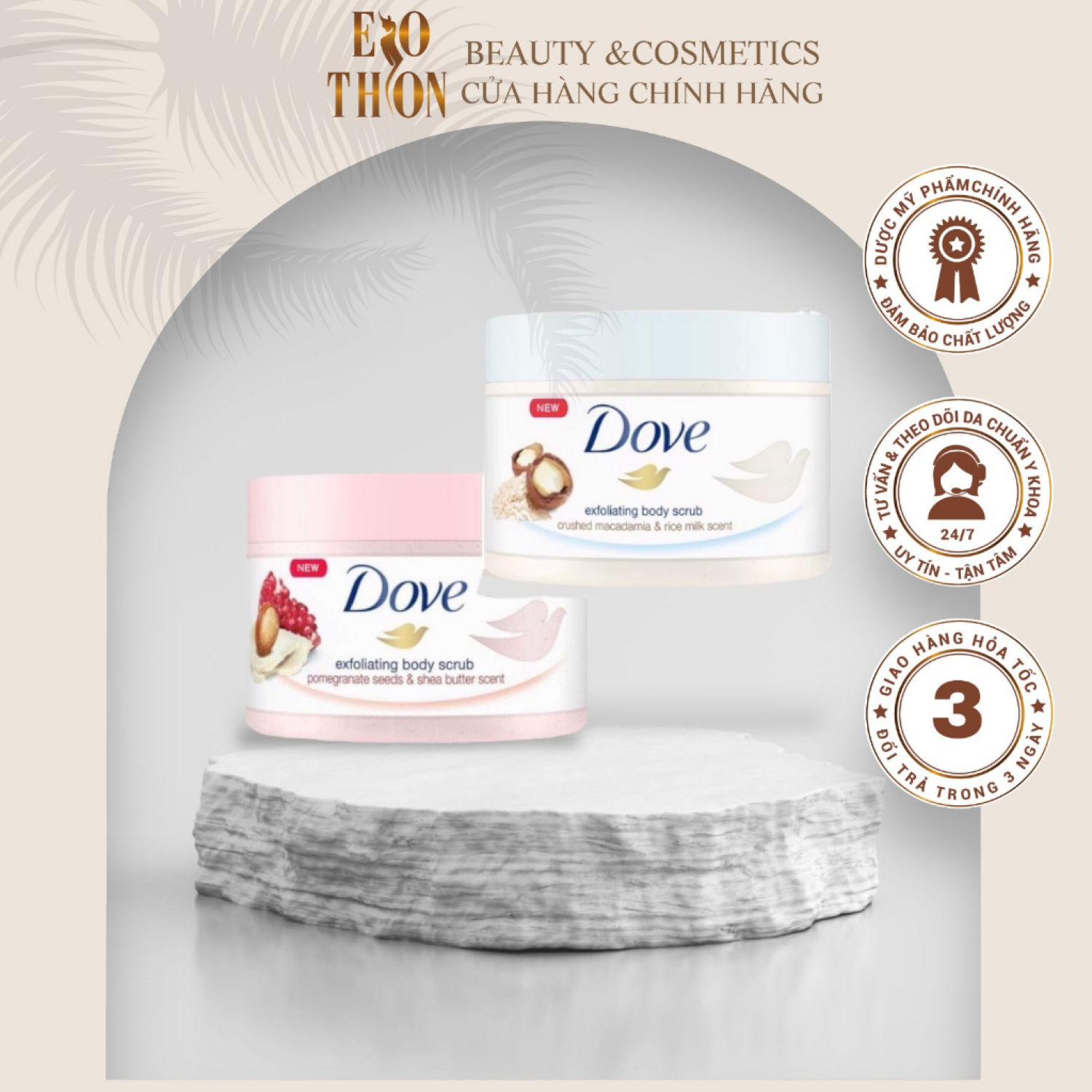Tẩy da chết toàn thân Dove Exfoliating Body Scrub