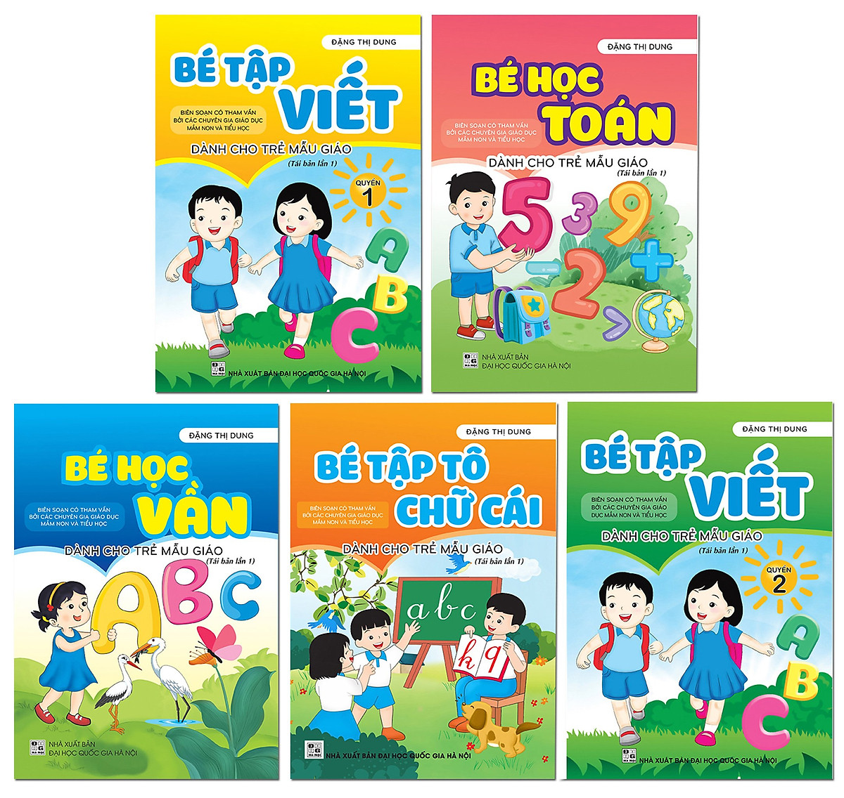 Sách Combo 5 cuốn: Bé tập viết và tập tô dành cho trẻ mẫu giáo