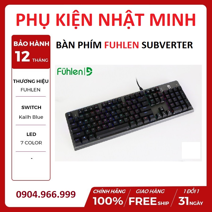 Bàn phím Fuhlen Subverter - Bàn phím cơ led RGB - Phím cơ đẳng cấp bh 2 năm