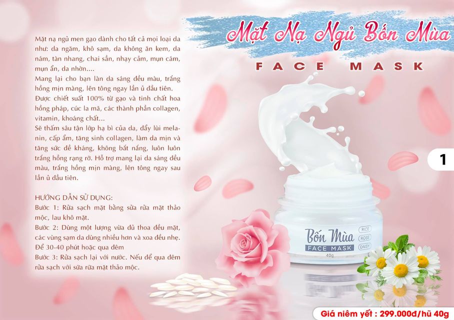 MẶT NẠ Ủ ĐÊM BỐN MUA