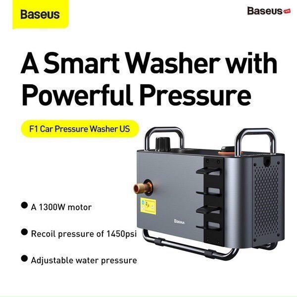 Máy nén khí xịt rửa xe ô tô Baseus