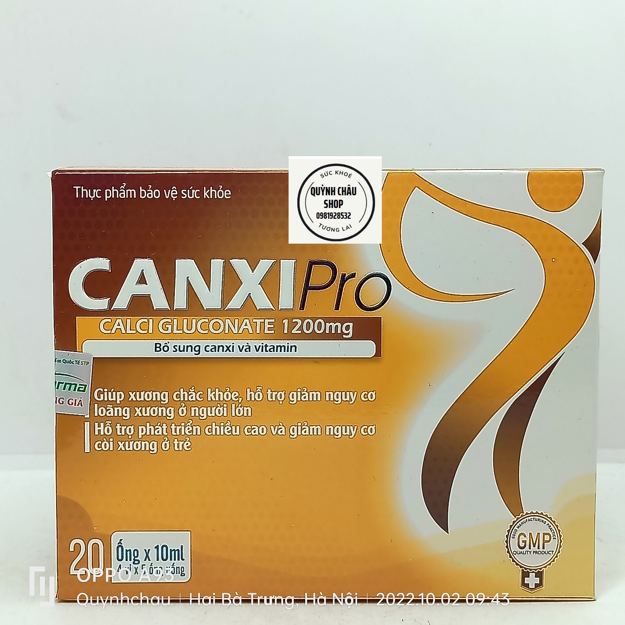 CANXI PRO BỔ SUNG CANXI VÀ VITAMIN HỘP 20 ỐNG
