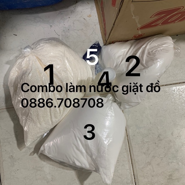 Combo bột pha nước giặt đồ 20-25 lít mùi và màu ngẫu nhiên