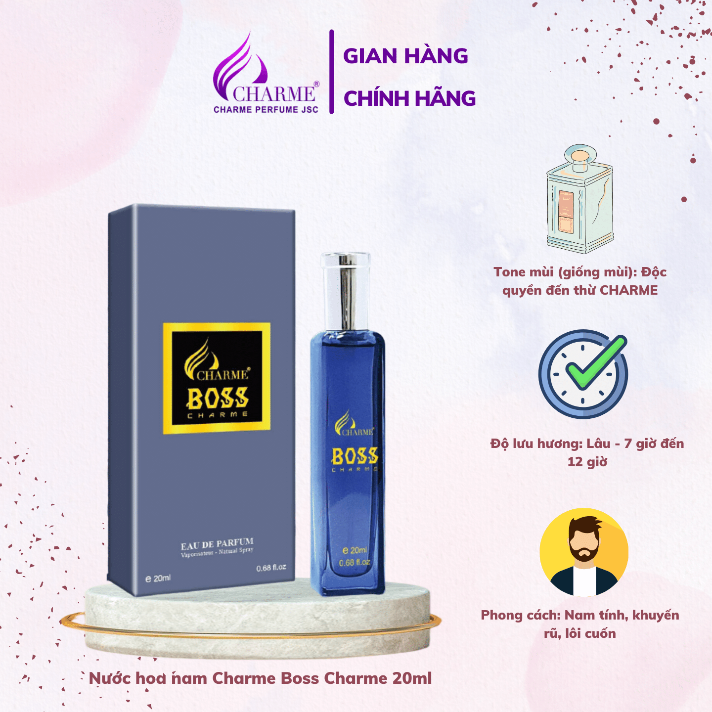 Nước hoa nam Charme Boss Charme 20ml