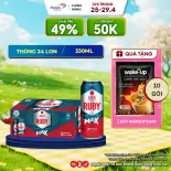 Bia Red Ruby Max - Thùng 24 Lon x 330ML