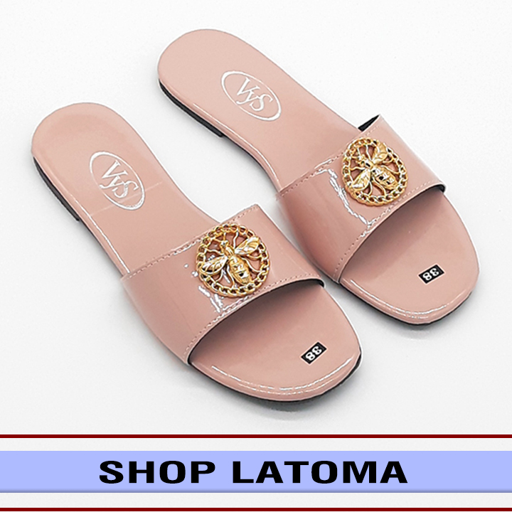 Dép lê bệt nữ khoá con ong xinh xắn thời trang cao cấp Latoma TA6281 (Nhiều màu)