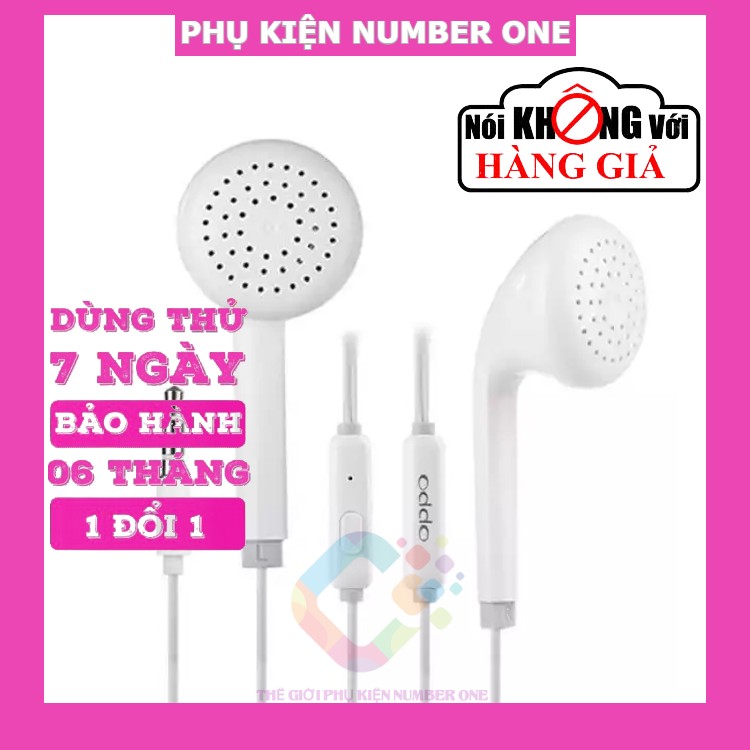 Tai Nghe Oppo F7/F9/F11 ZIN chính hãng chân 3.5mm có micro ghi âm, bass cực chất chơi game, nghe nhạc, xem phim giải trí bảo hành 12 tháng