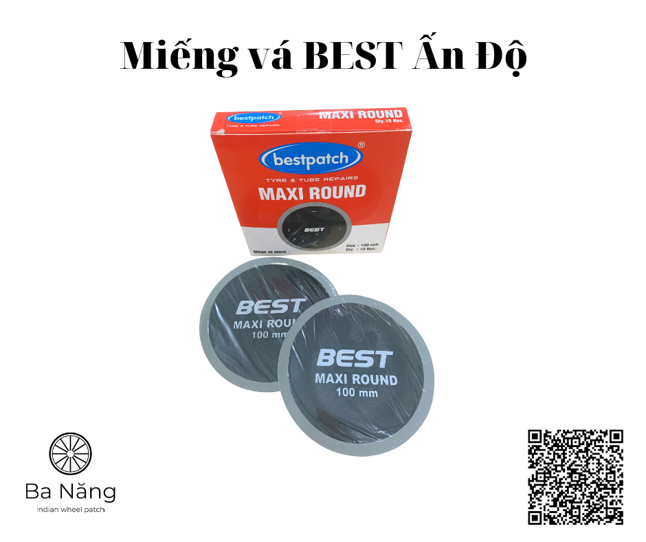 Miếng vá săm, vá ruột, vá lốp, vá vỏ ruột xe máy, ôtô BEST hình tròn