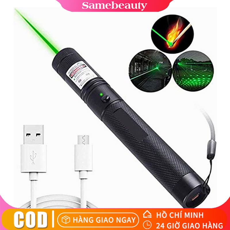 Công suất cao USB Laser 303 Green Laser Pointer - 532nm Focus Điều chỉnh Red Green Purple Dot 5mw Kết hợp tập trung có thể nhìn thấy