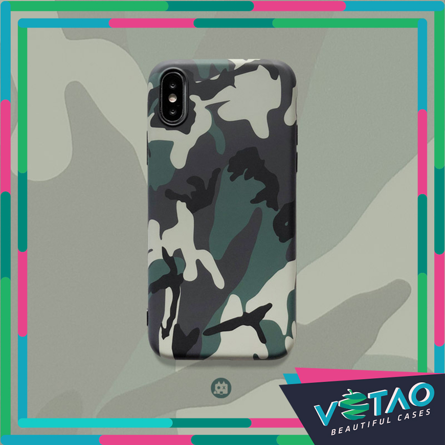 Ốp iPhone 7 8 Plus X Xs Xs Max 11 11 Pro 11 Pro Max, Ốp lưng iPhone họa tiết camo