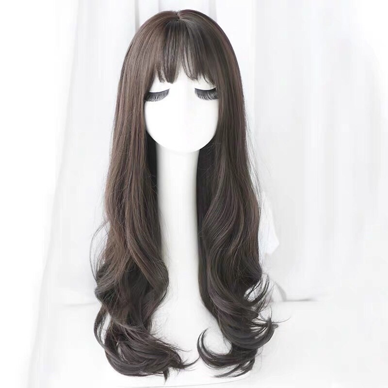 Tóc giả nữ cả đầu❤️Tóc giả cả đầu xoăn đuôi 50cm tặng lưới