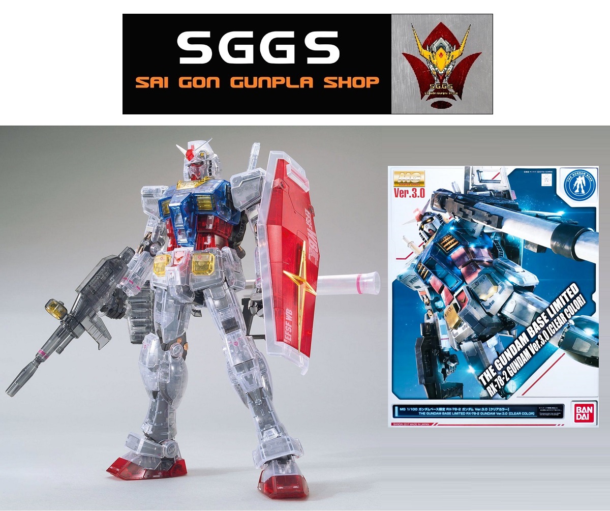 Mô Hình Lắp Ráp MG Gundam RX-78-2 3.0 Clear Color 1/100 P-Bandai Master Grade Đồ Chơi Anime Nhật