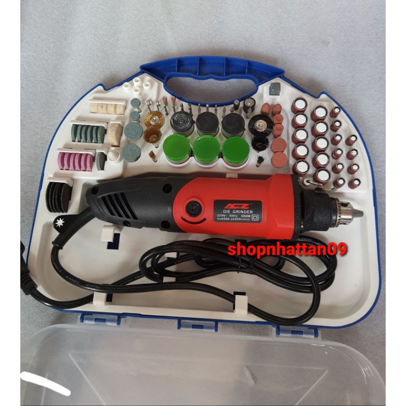 Bộ máy khoan mài cắt khắc mini đa năng acz 100 chi tiết 400w 6 tốc độ