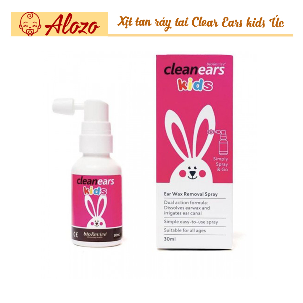 Xịt tan ráy tai clean ears kids 30ml của úc