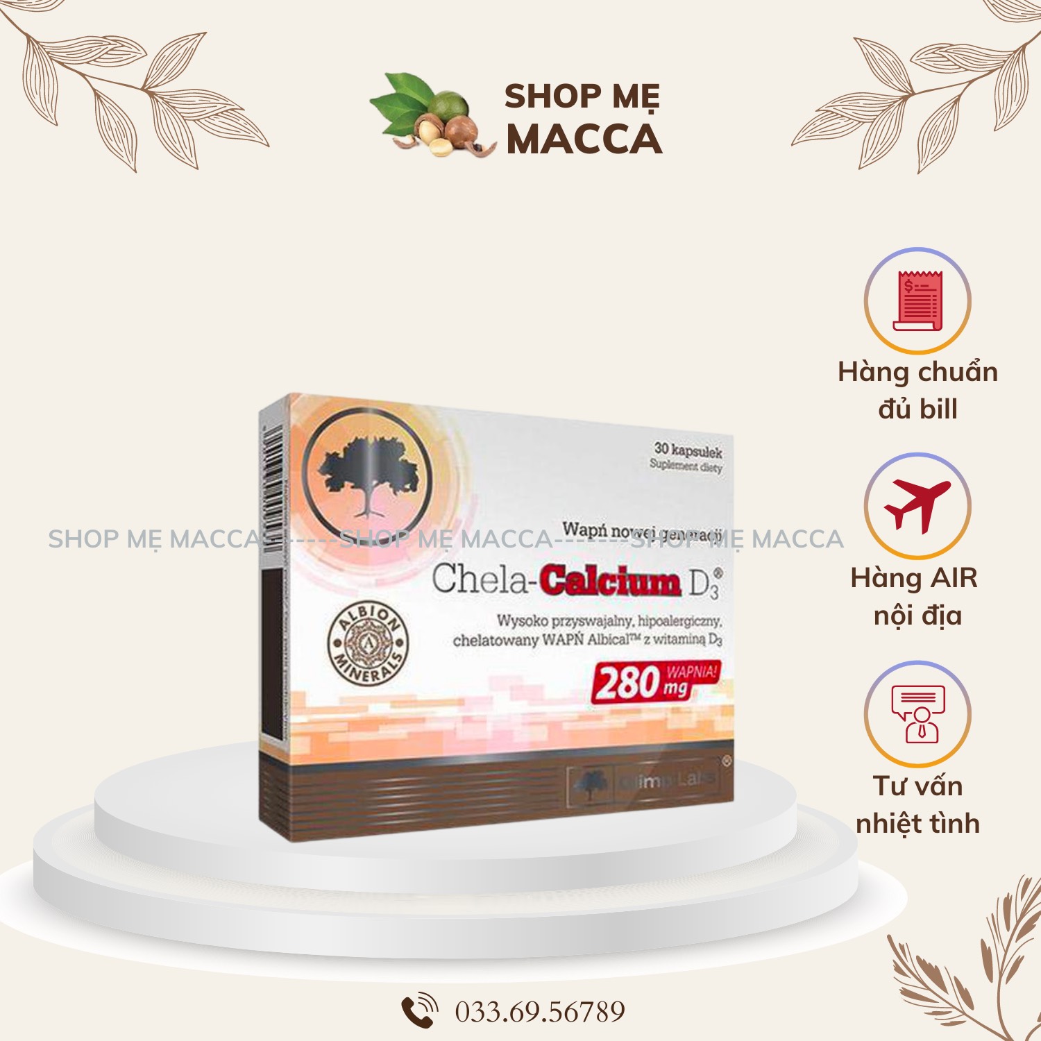 Canxi cho bà bầu Chela Calcium D3 - calci hữu cơ, dễ hấp thu, không gây táo bón, nội địa balan