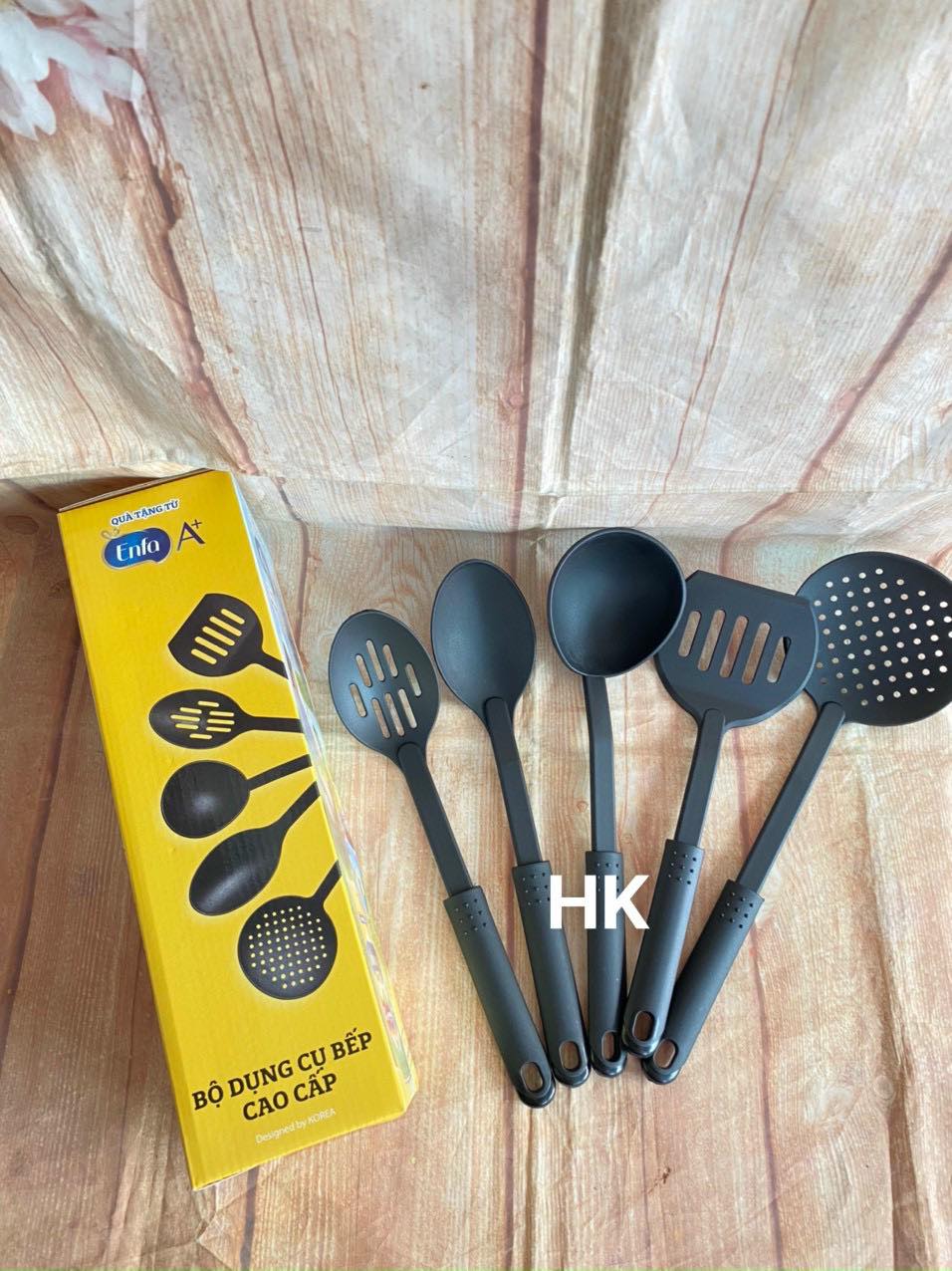 Bộ 5 món dụng cụ bếp bằng nhựa cao cấp hkm ENFA