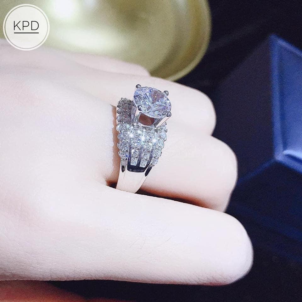 Nhẫn bạc nữ đẹp đính đá sang trọng NN0165 - Trang Sức TNJ kim yến