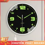 FORESIGHT Đồng hồ treo tường Quartz kim trôi dạ quang cao cấp