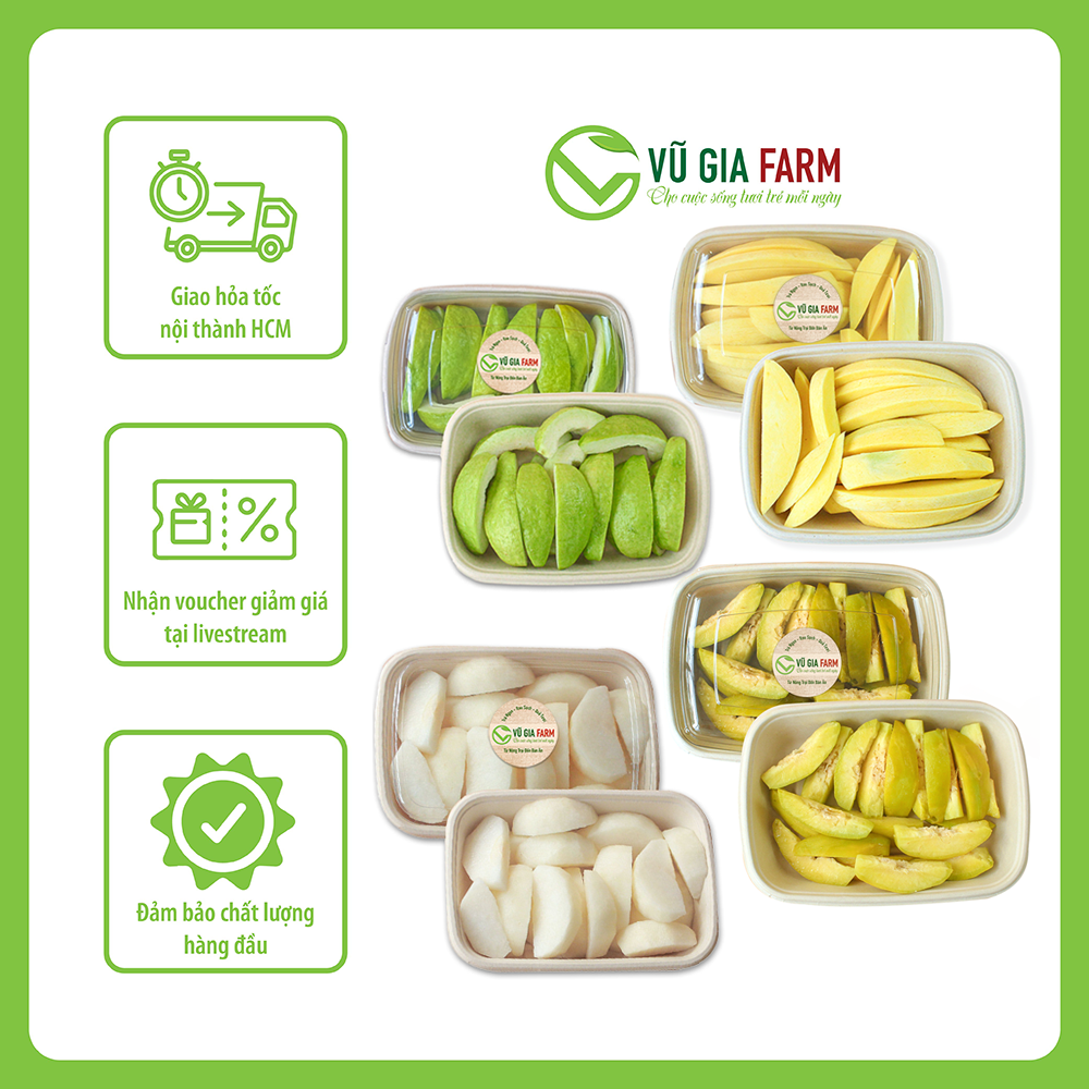 [HCM] Trái cây cắt sẵn tiện lợi tự chọn VG FARM
