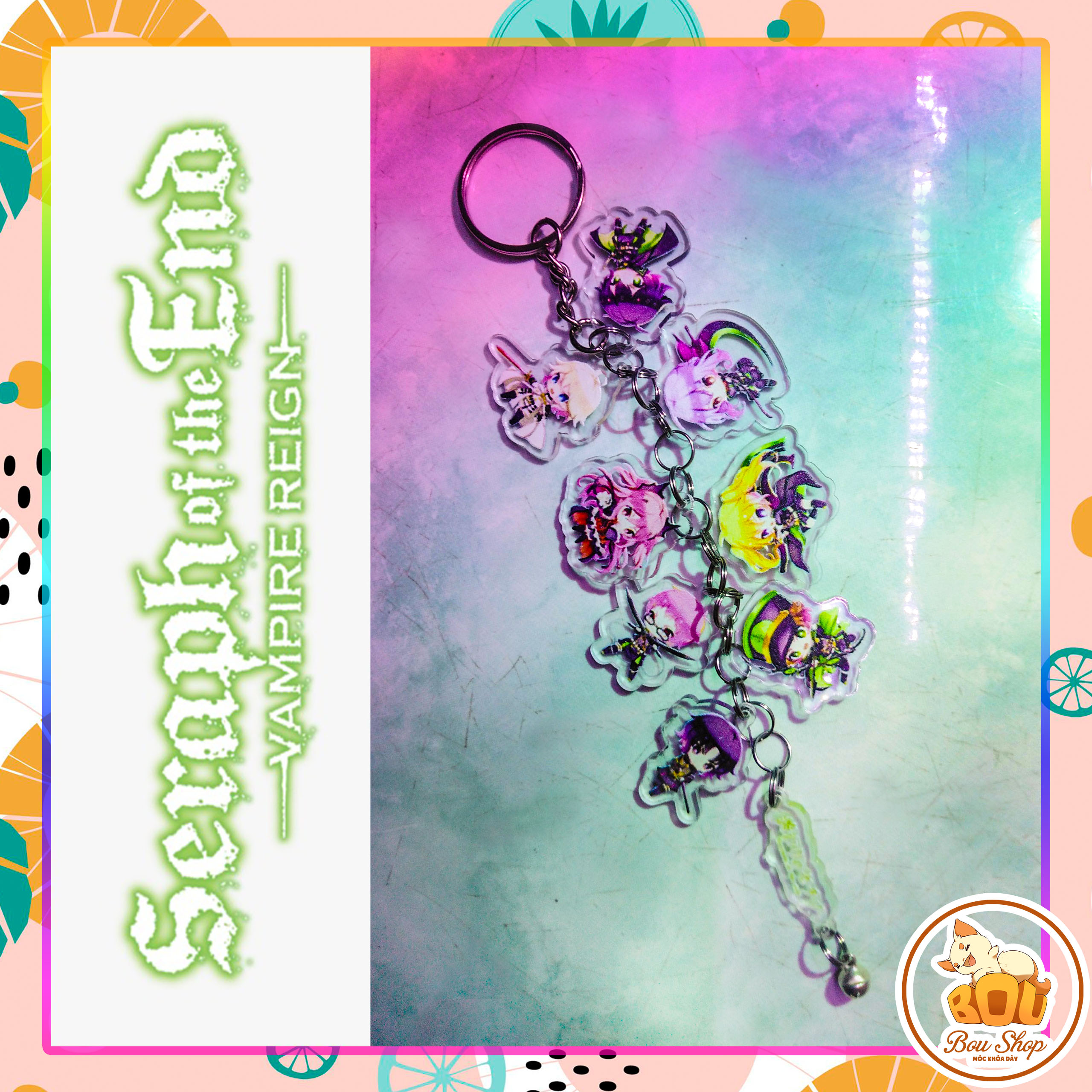 [HCM]Móc khóa dây anime Owari no Seraph - Seraph of the End - Thiên thần diệt thế Acrylic Mica