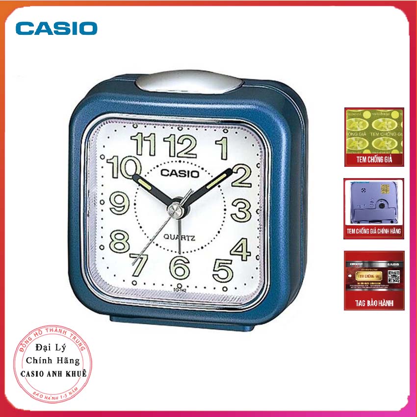 Đồng hồ để bàn Casio TQ-142-2DF có báo thức( Kích thước 7.7×7.2×4.9 cm )