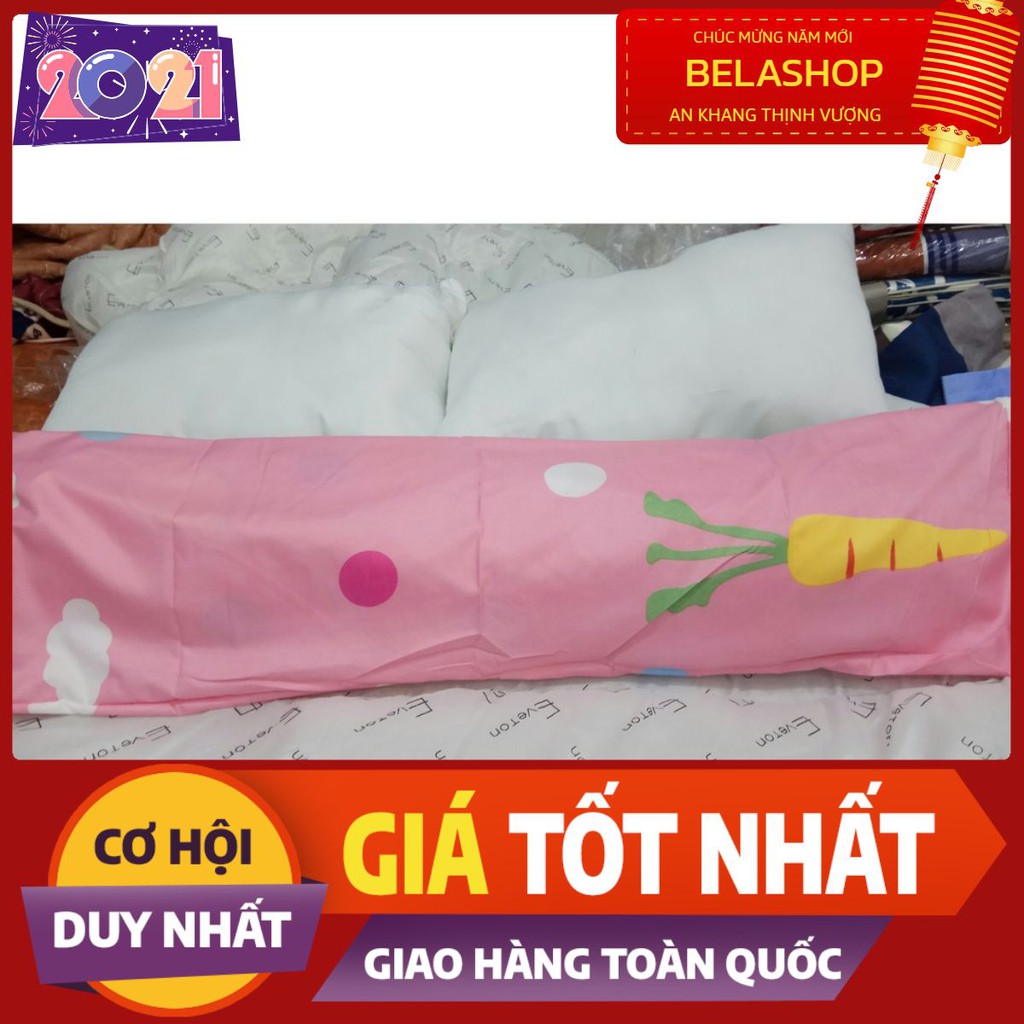 Vỏ gối ôm mẫu thỏ hồng