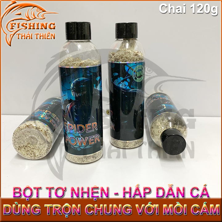 Mồi câu cá, bột tơ nhện dùng vuốt mồi câu