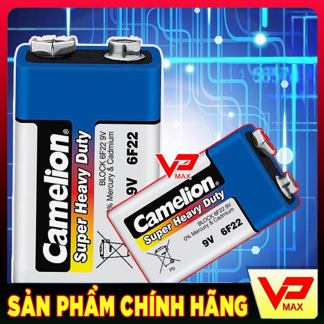 Combo 5 viên pin khối 9V Camelion dùng cho Micro không dây máy báo khói đèn LED đèn pin quạt điện mini đồ chơi trẻ em