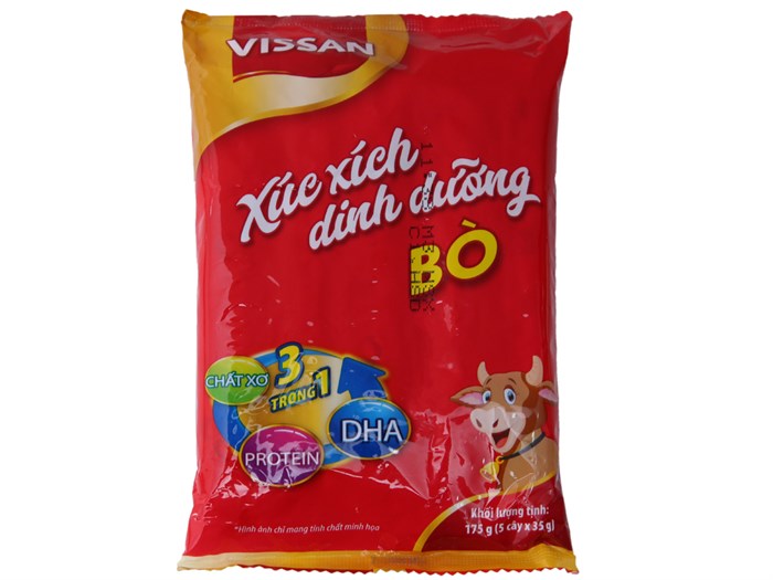 Xúc xích tiệt trùng vissan vị bò/heo 4 cái- b051