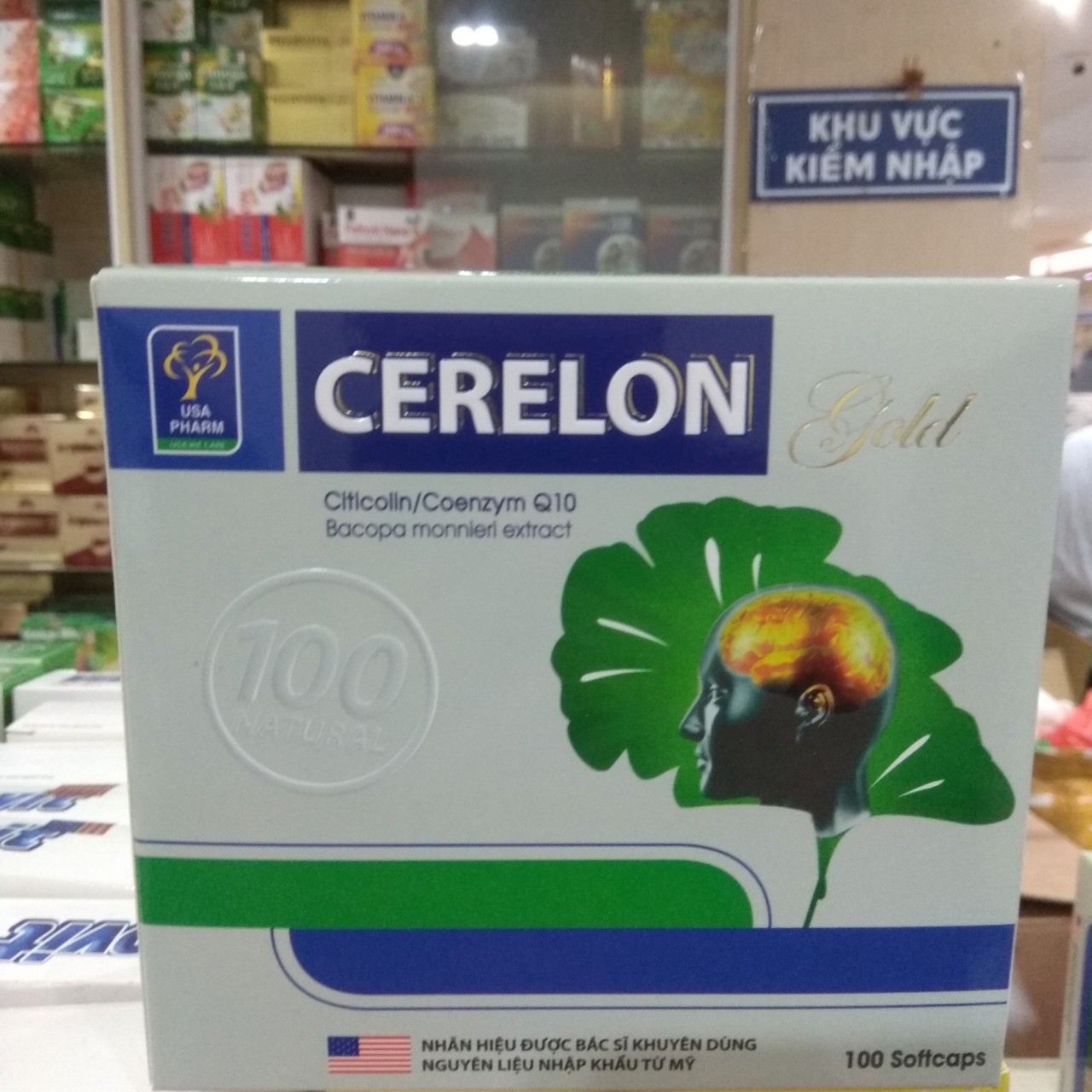 Combo 2 hộp Hoạt huyết dưỡng não CERELON GOLD chính hãng - Giúp bổ não , tăng cường lưu hông máu lên não, giảm  rối loạn tiền đình , hoa mắt , chóng mặt , mất ngủ hiệu quả- hộp 100 viên
