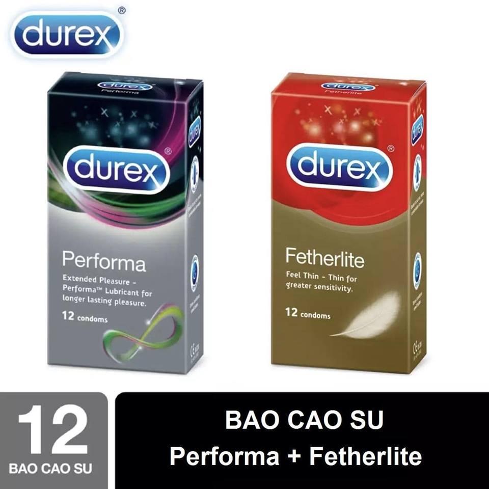 Combo sieu pham bao cao su durex performa keo dai va fetherlite sieu mong