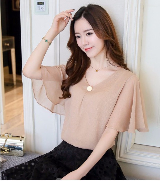Áo kiểu cindy tay loe công sở xinh đẹp💕𝑭𝑹𝑬𝑬𝑺𝑯𝑰𝑷💕 áo kiểu nữ công sở