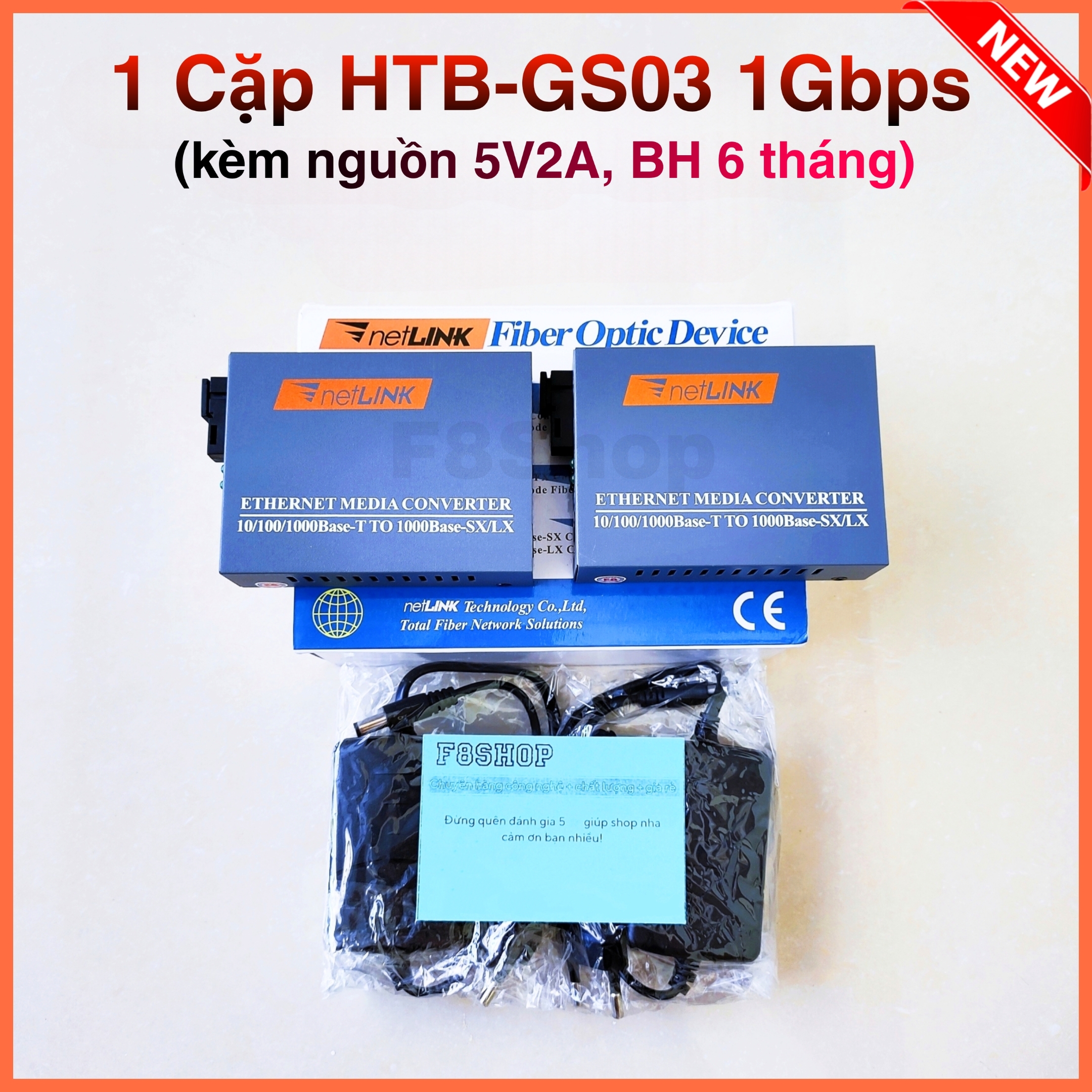 Bộ chuyển đổi quang điện Netlink HTB-GS03-AB 1Gbps converter quang 1 sợi 1FO HTB GS03 HTB GS03AB GS0