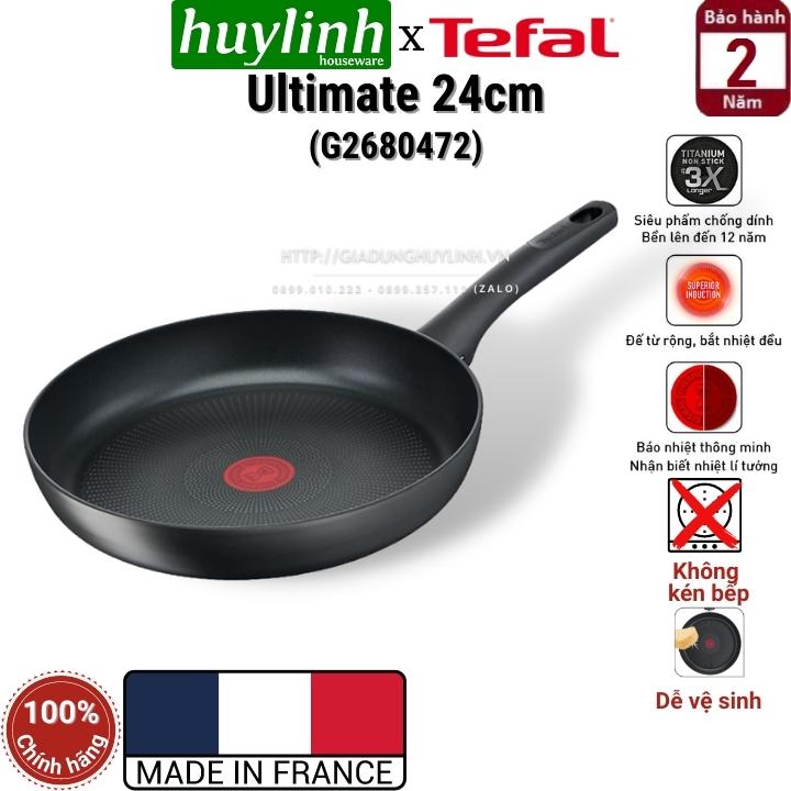 Chảo chiên chống dính đáy từ Tefal Ultimate 24cm dùng cho mọi loại bếp - G2680472 - Sản xuất tại Pháp
