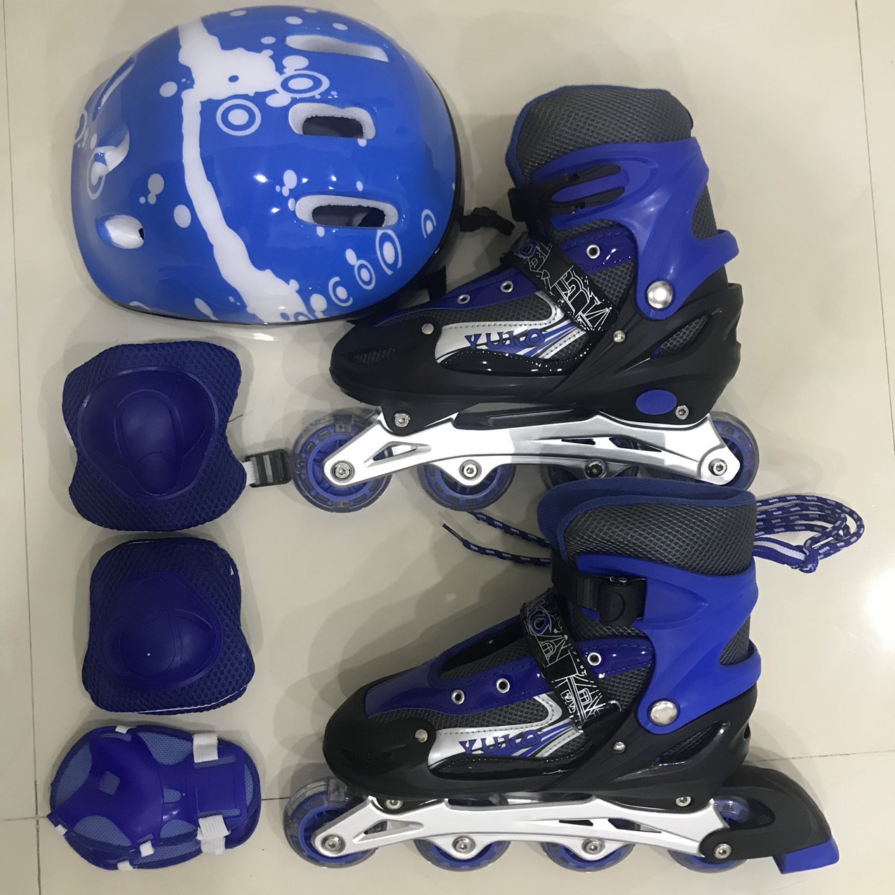 Combo Giày Trượt Patin 3in1 Màu Xanh