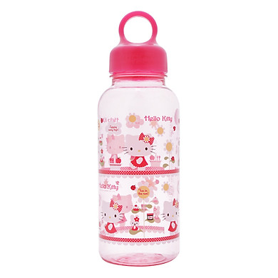Bình nước bằng nhựa lock&lock hello kitty flower lkt623f