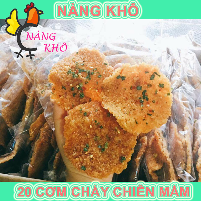 Sỉ 20 Bịch cơm cháy chiên loại ngon (Giòn ngon - Đậm vị) 1 bịch 3 bánh | Đồ ăn vặt Nàng Khô