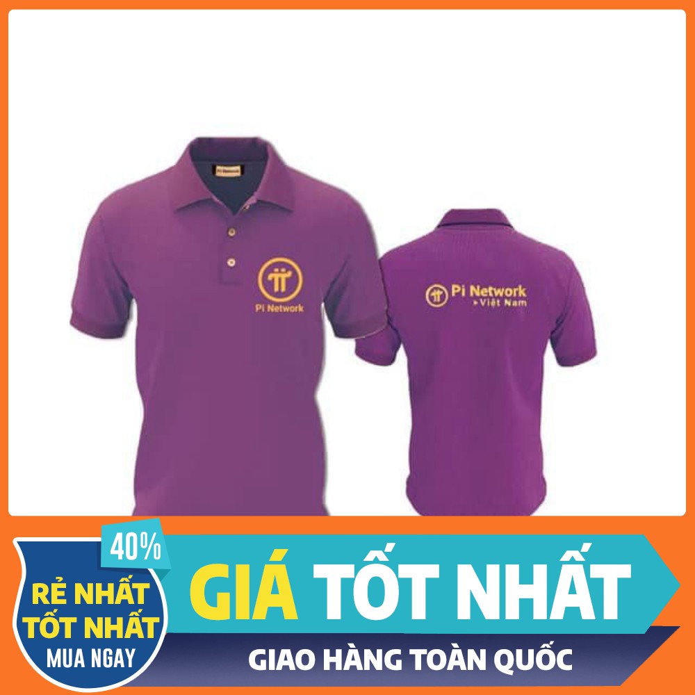 Khuyến Mãi[HOT] Áo thun tay ngắn Pi Network Cổ trụ-Còn hàng