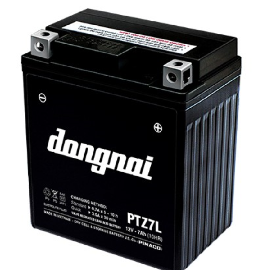 [HCM]PTZ7L ẮC QUY XE MÁY  KHÔ ĐỒNG NAI  (12V-7Ah)